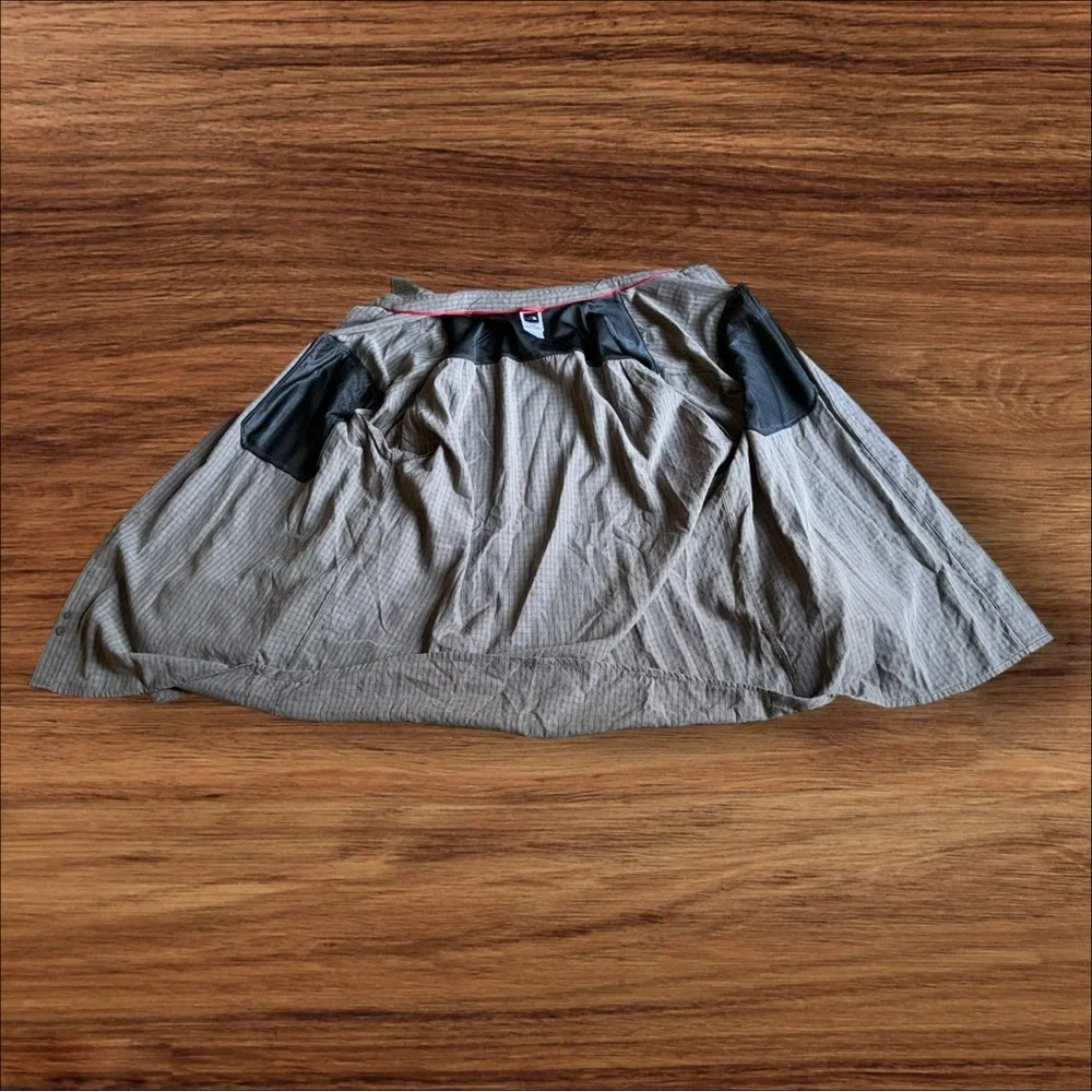 The North Face Button Up Stripes‎ Brown Shirt Zip Pocket Long Sleeve Sz XL